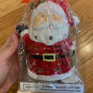 Mainstays Santa 5 piece ceramic gift set. New